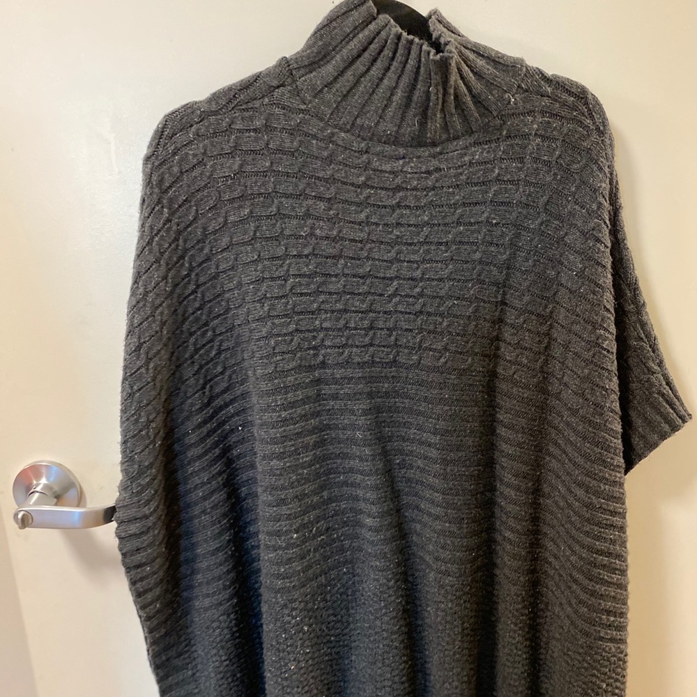 Grey wool cape